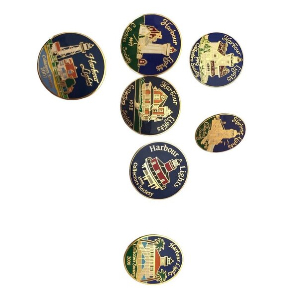 Harbour Lights Collector's Society Pins Lot of 7 Collectible Excellent 1995-2000 - Picture 12 of 12